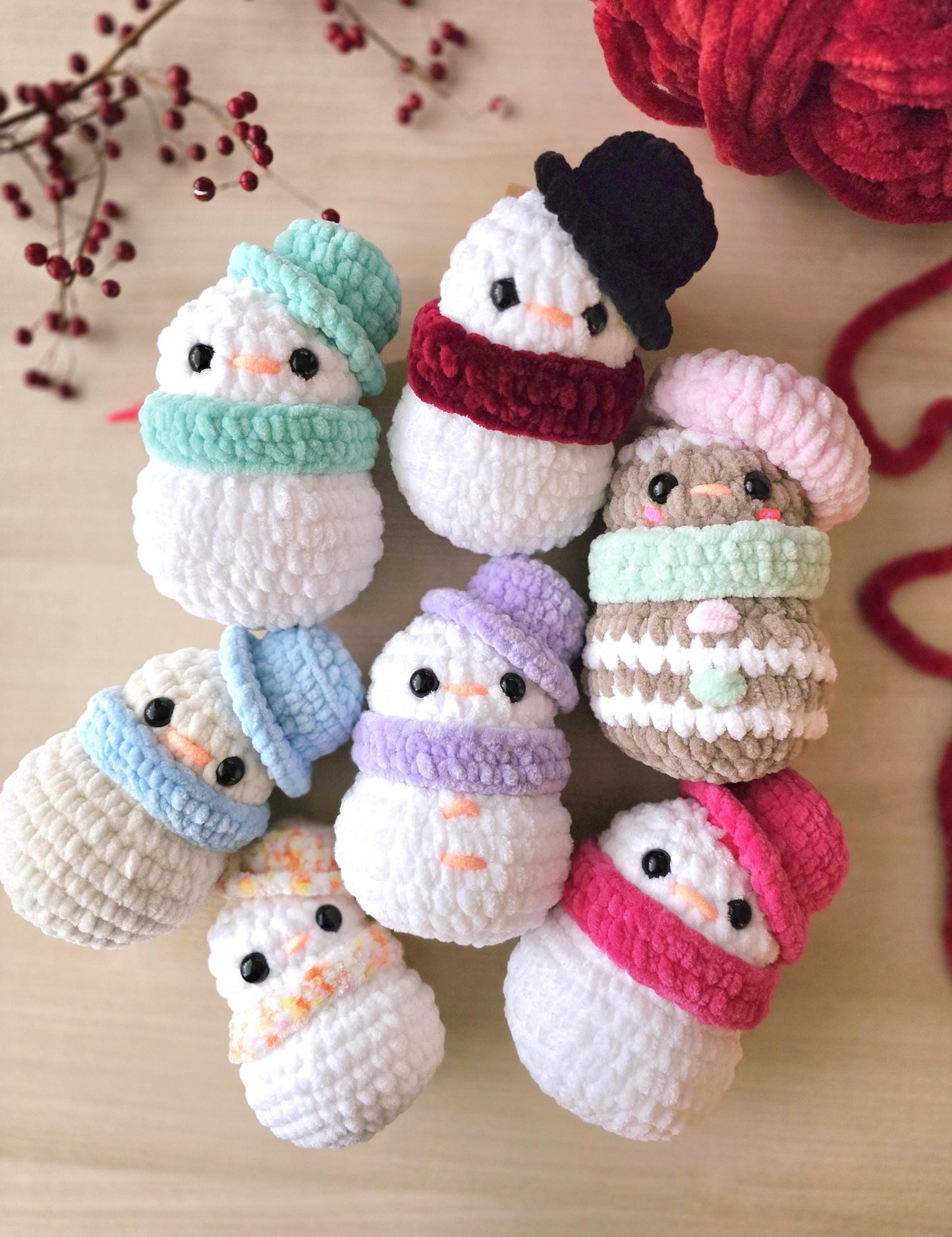 Baby Snowman Crochet Pattern, Christmas Crochet Pattern, Amigurumi, Baby Charlie, PDF download, KnotsMerryYarn