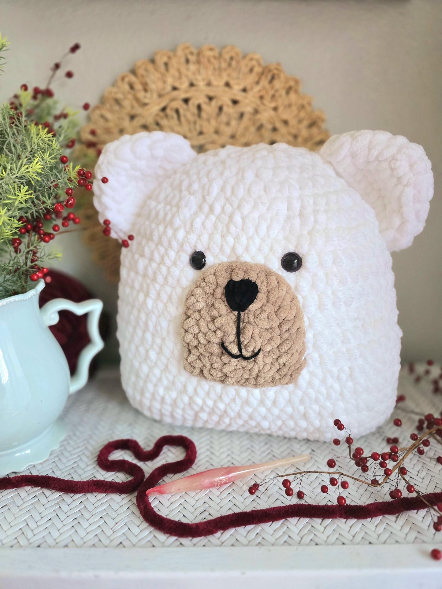 Bear | CROCHET PATTERN | Instant Download PDF | Amigurumi | Crochet Pillow | Teddy Snuggles