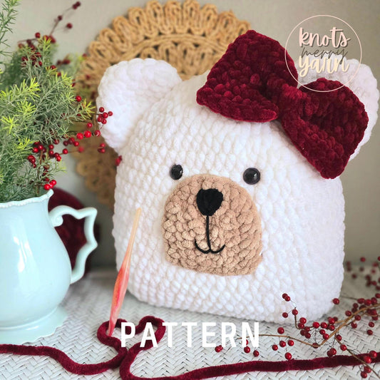 Bear | CROCHET PATTERN | Instant Download PDF | Amigurumi | Crochet Pillow | Teddy Snuggles