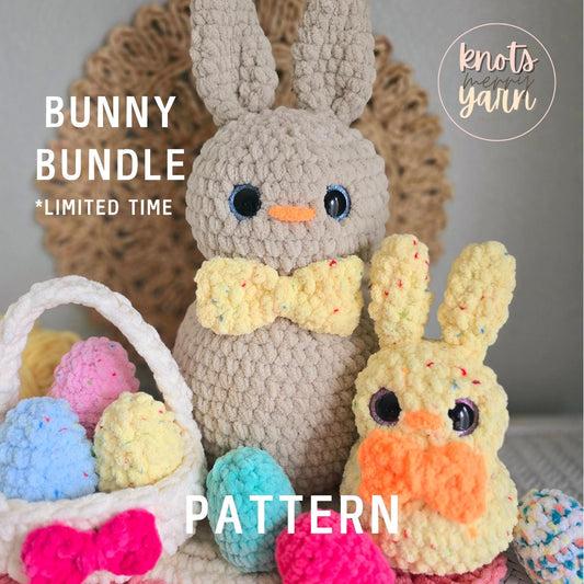Bunnies| CROCHET PATTERN | Instant Download PDF | Low Sew | Amigurumi | Big Bunny and Baby Bunny | 2 -in- 1