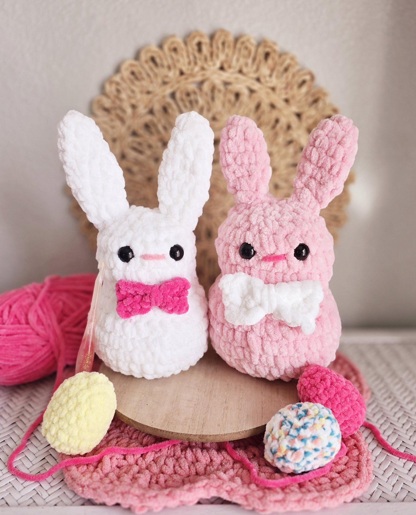 Bunny Crochet Pattern, Low Sew, Amigurumi, Baby Easter Bunny, PDF Download, KnotsMerryYarn