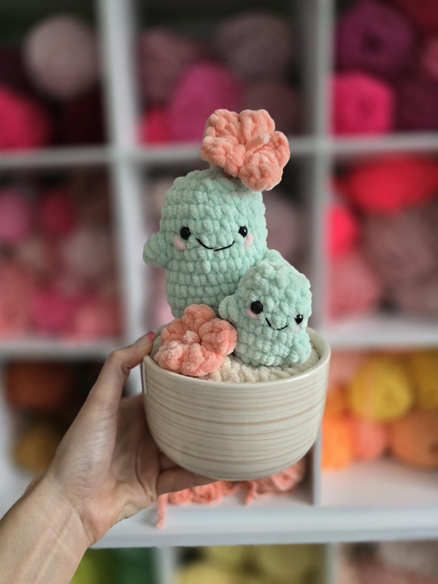 Cactus Crochet Pattern, Low Sew, Desert Decor, Amigurumi, PDF Download, KnotsMerryYarn