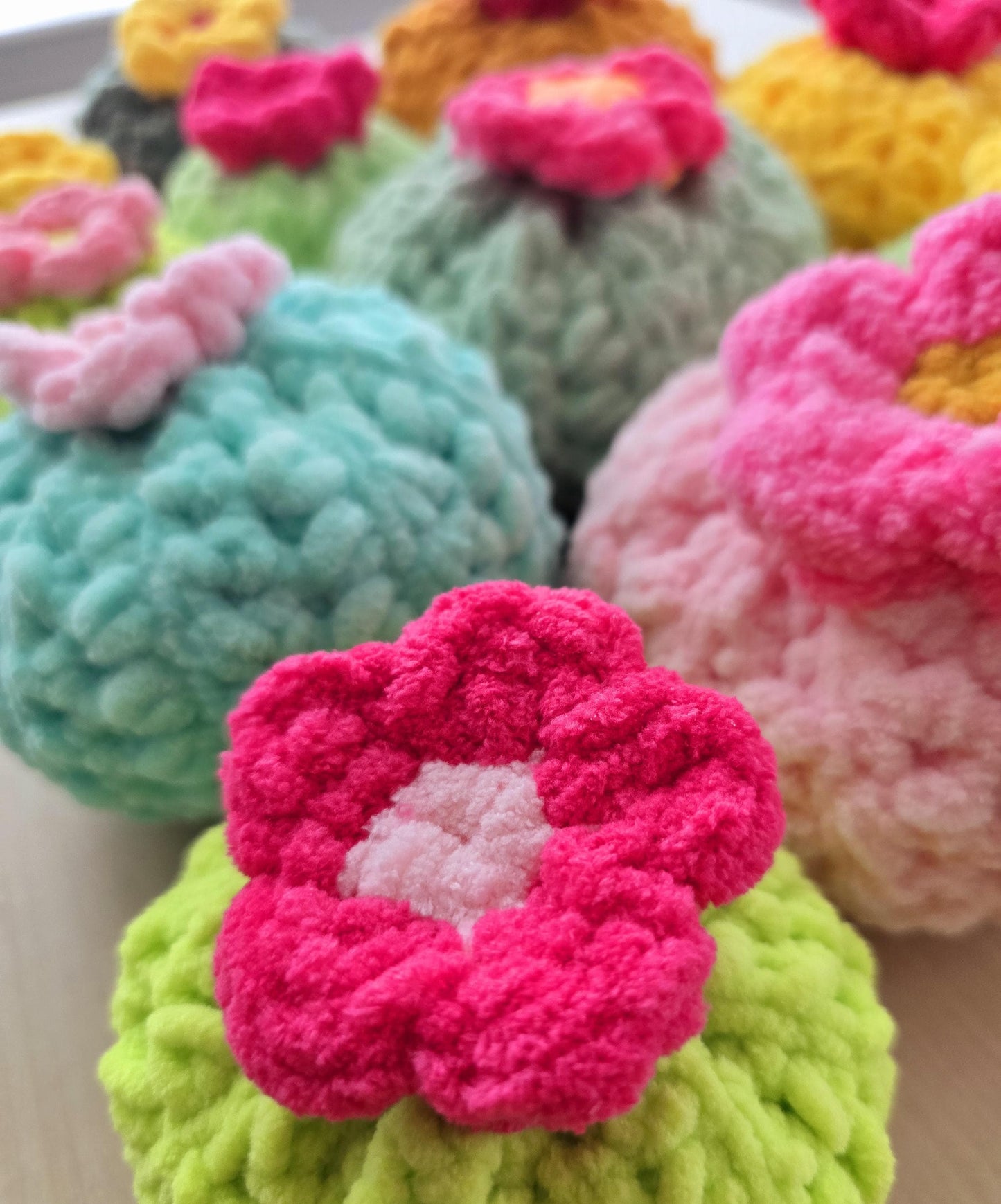 Puffy Crochet Cactus Pattern PDF, Beginner Amigurumi Plant, Easy No Sew Plush Succulent, Small Potted Plant Decor