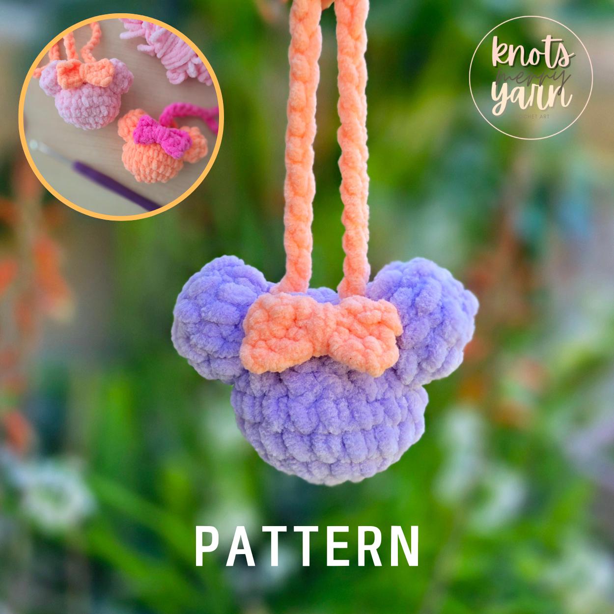 Car Accessory Crochet Pattern, No Sew, Magical Ornament, Hanging Car charm, PDF Download, KnotsMerryYarn