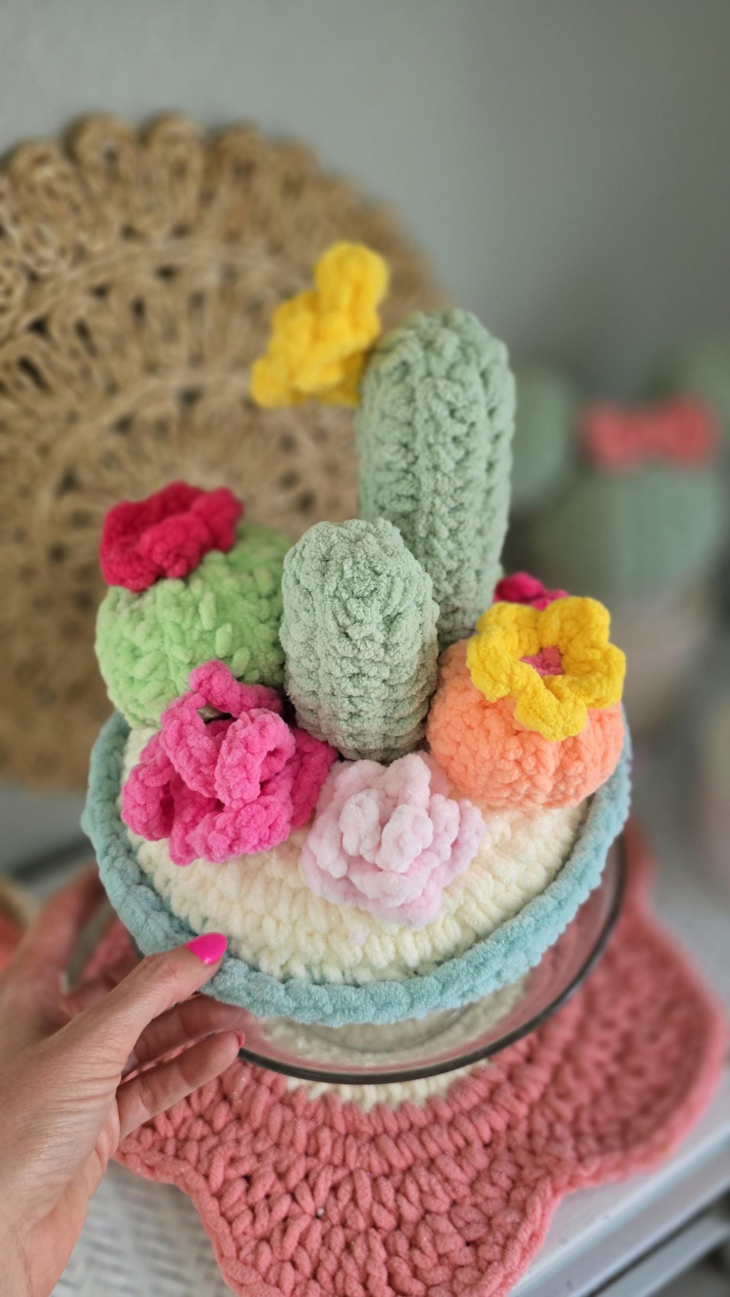 Cactus Garden Crochet Pattern, Low Sew & No Sew, Cactus Plant Bundle, PDF Download, KnotsMerryYarn