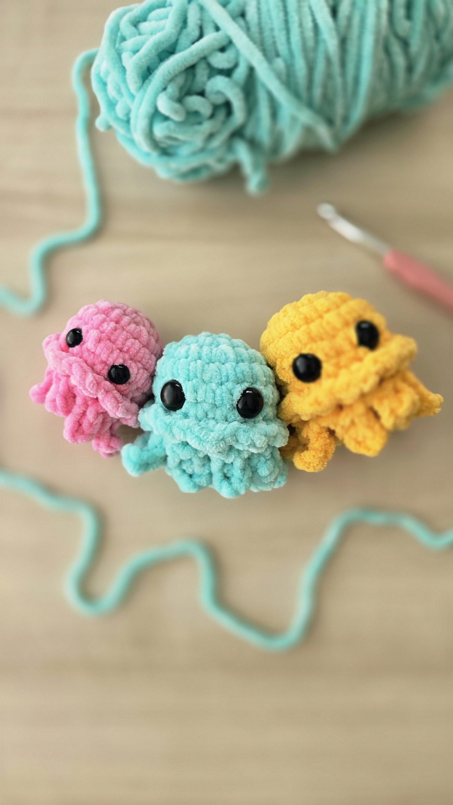 Jellyfish | CROCHET PATTERN | No Sew | Instant Download PDF | Baby Jellyfish | Amigurumi | Ocean Animal Sea Creature