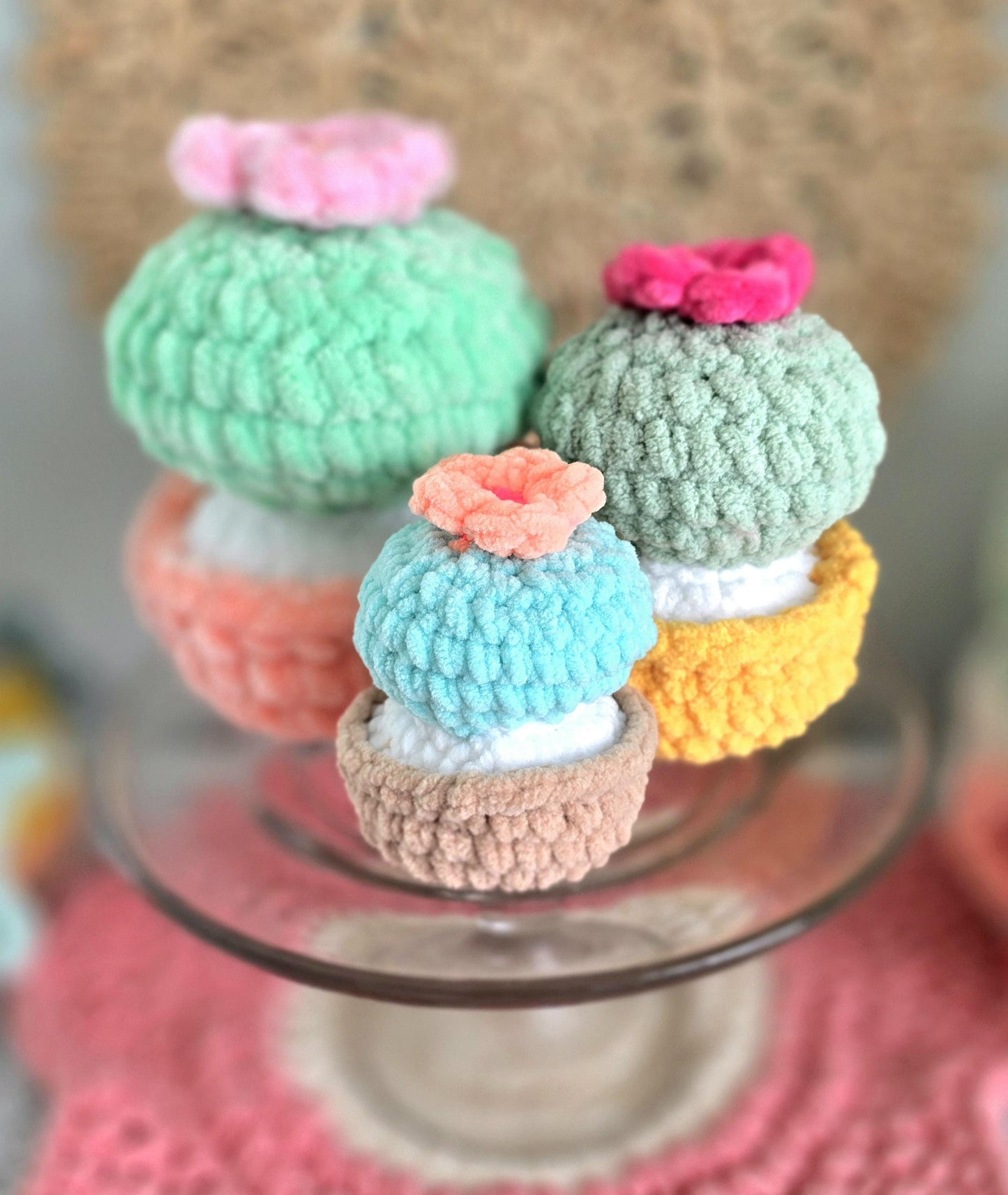 Barrel Cactus Crochet Pattern, No-Sew, Amigurumi, PDF Download, KnotsMerryYarn