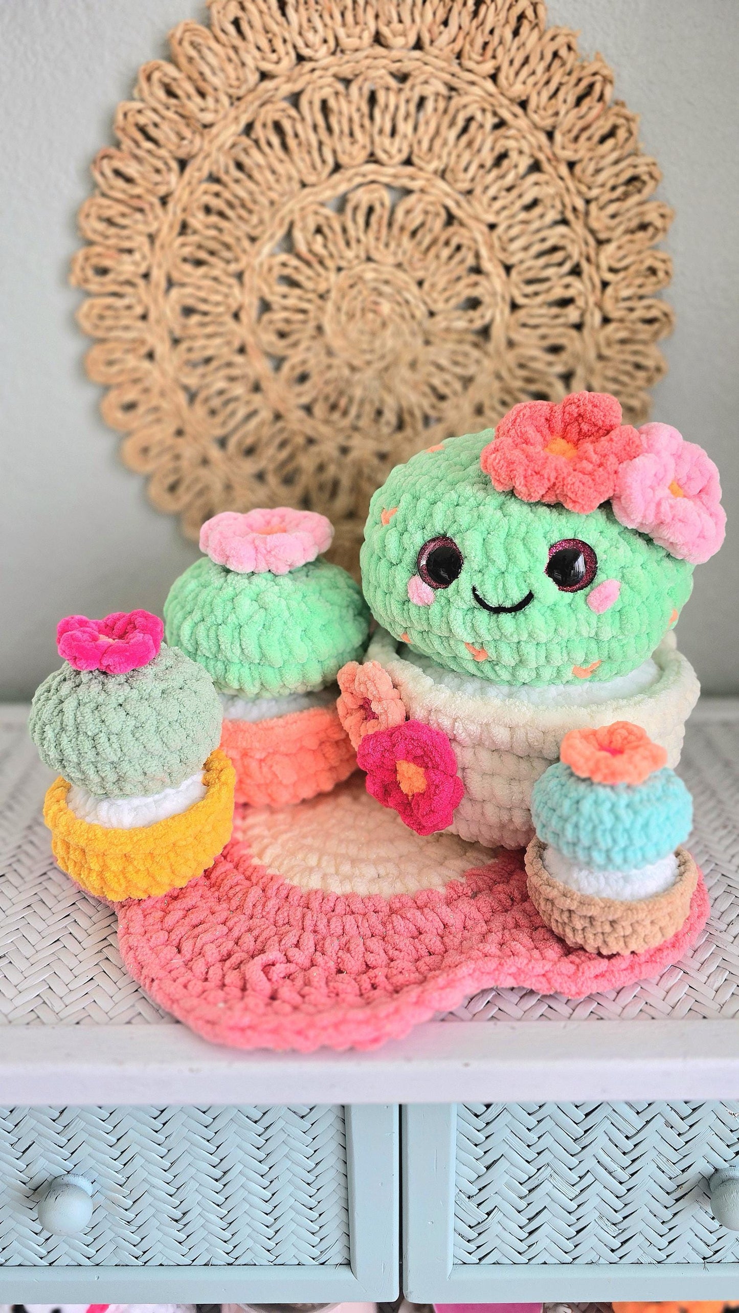 Jumbo Barrel Cactus Crochet Pattern, No Sew, Amigurumi, PDF Download, KnotsMerryYarn