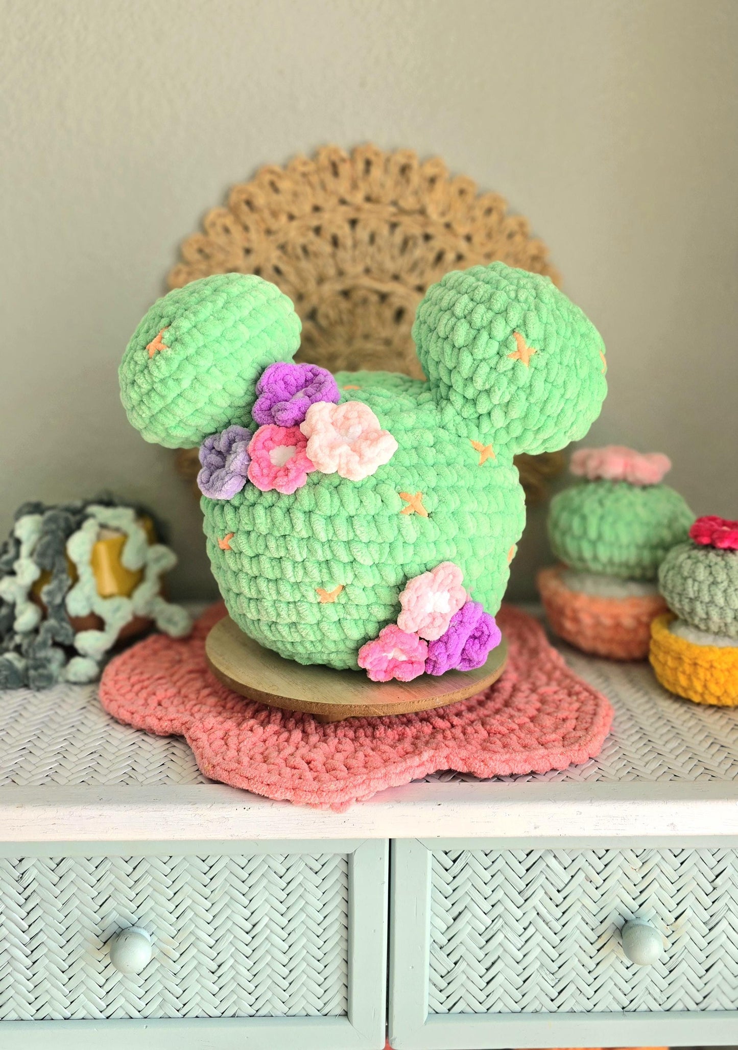Pillow Cactus Crochet Pattern, Magical Plush Pillow, Low Sew, Amigurumi, PDF Download, KnotsMerryYarn