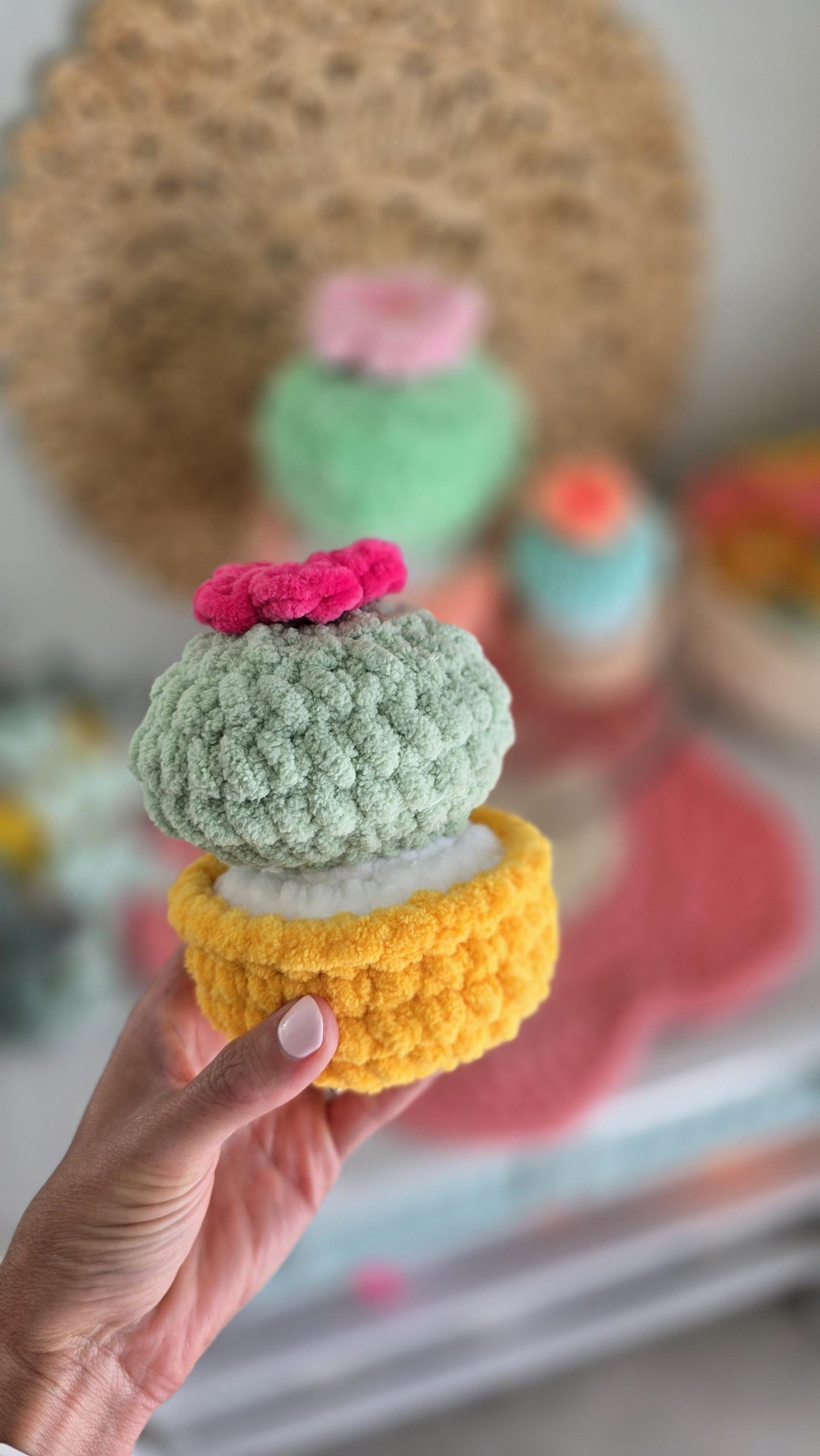 No Sew Crochet Pattern: Barrel Cactus Bundle, Succulents