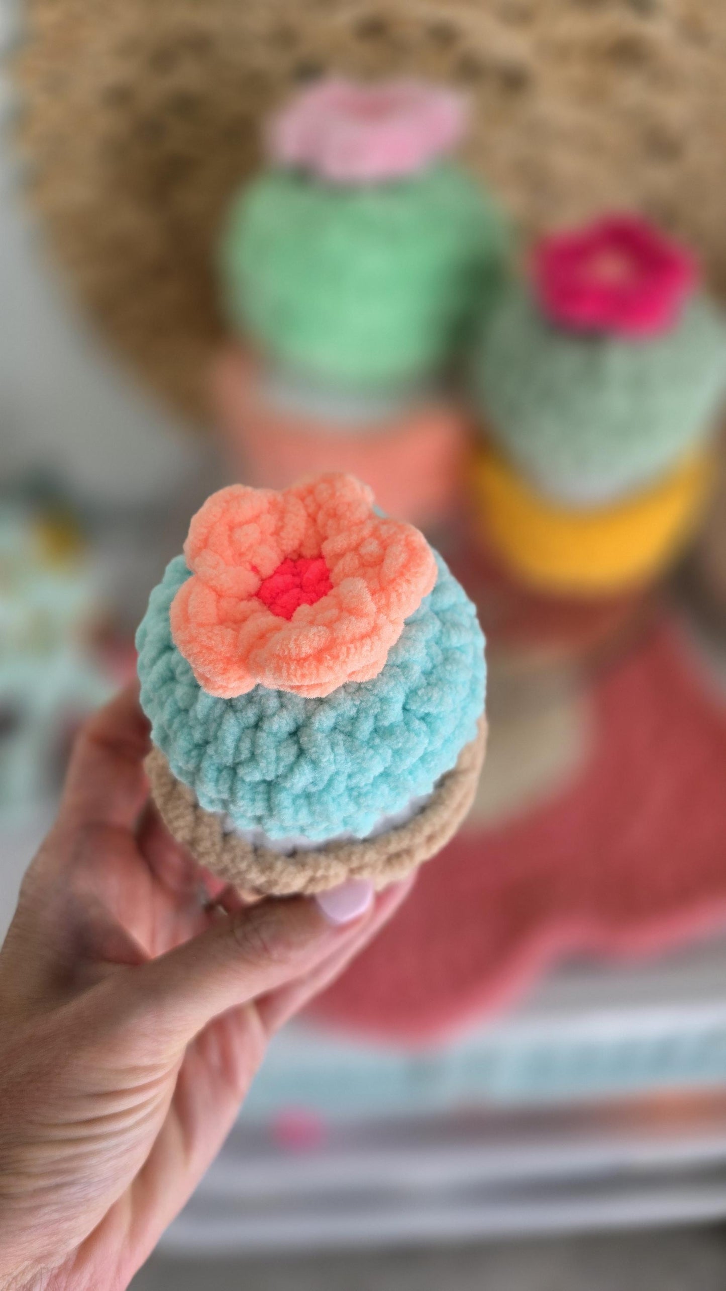 No Sew Crochet Pattern: Barrel Cactus Bundle, Succulents