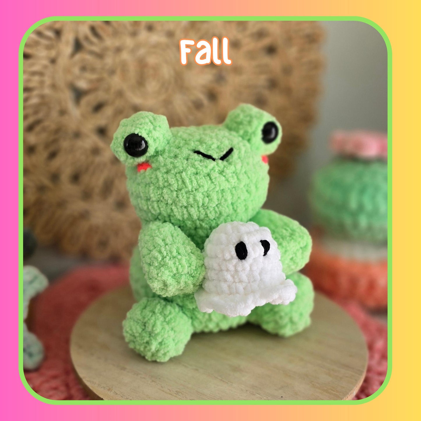 Crochet Frog Pattern, No-Sew Plush, Seasonal Accessories, Bundle (PDF Download)