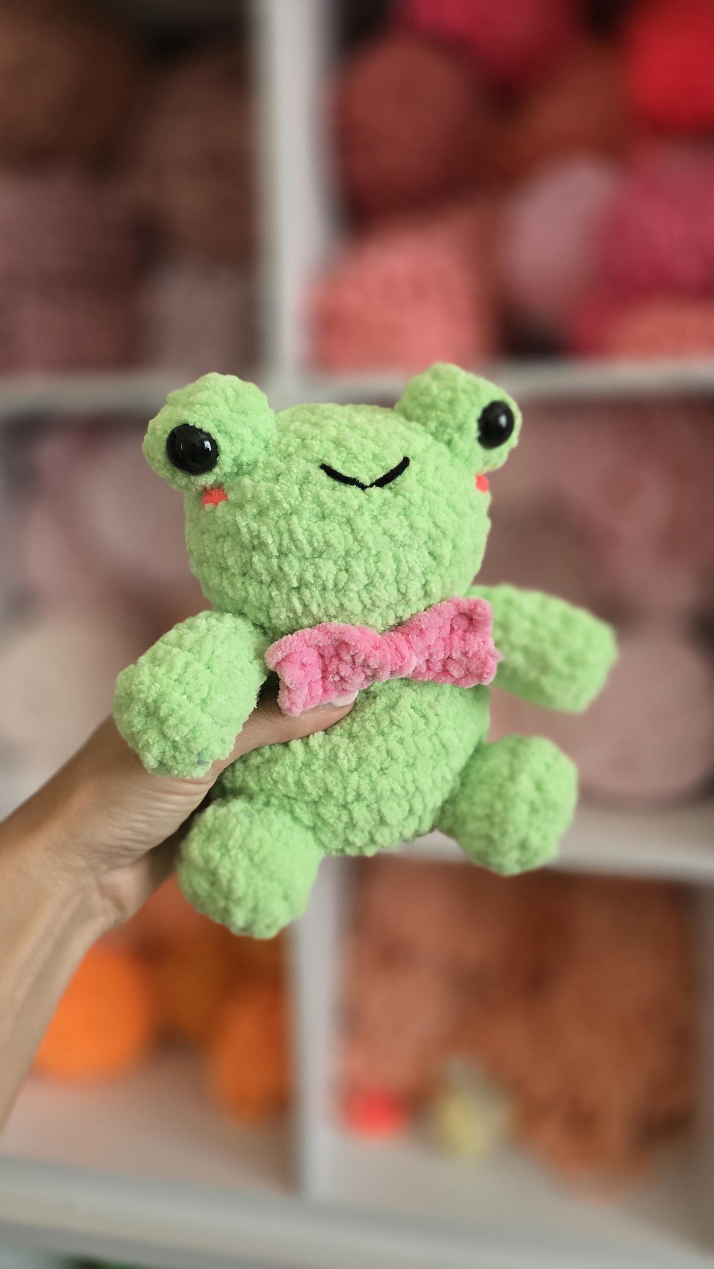 Frog Crochet Pattern, No-Sew, Accessories, Beginner Friendly, PDF Download, KnotsMerryYarn