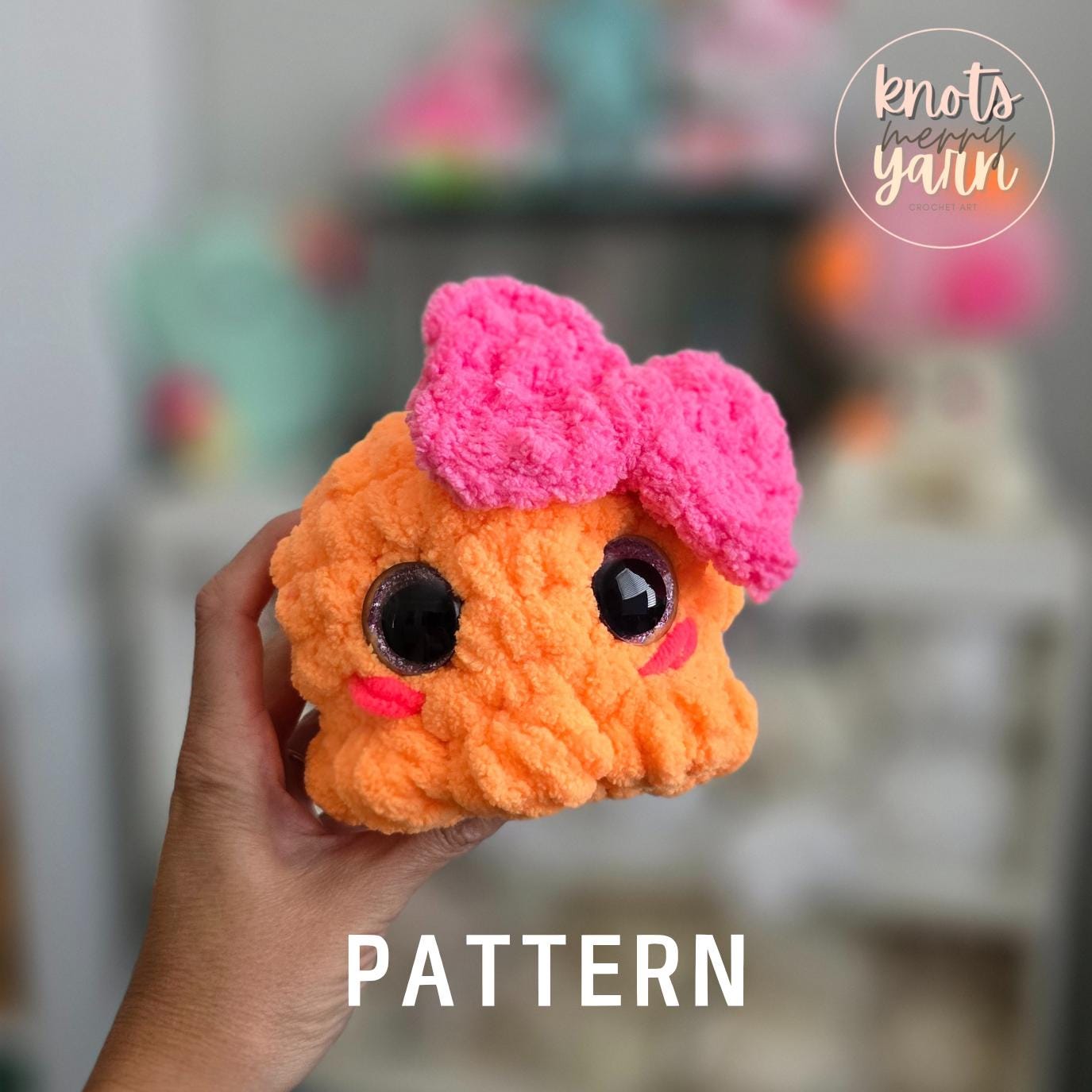 Octopus Crochet Pattern, Low Sew, Amigurumi, PDF Download, KnotsMerryYarn