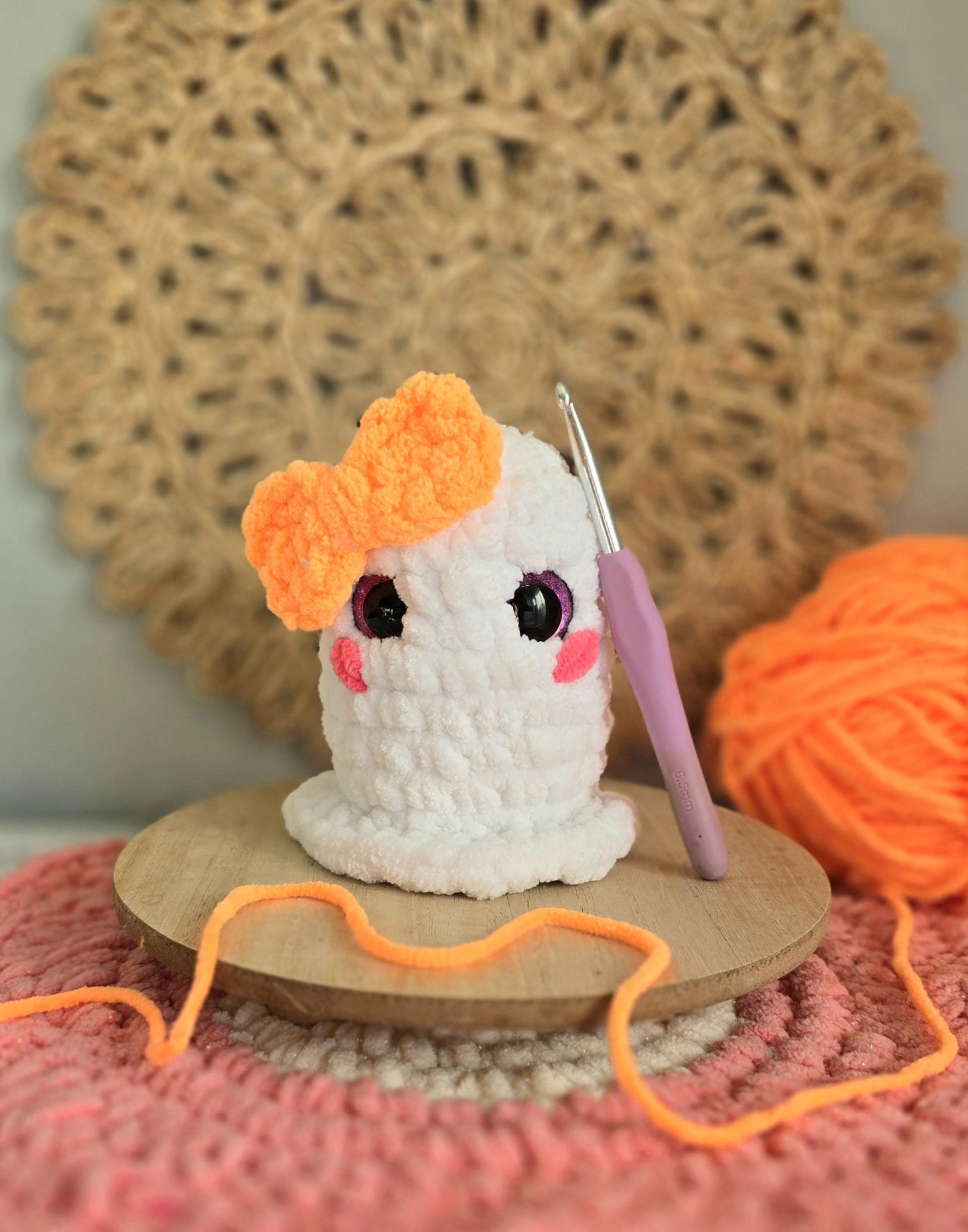 Ghost Crochet Pattern, No Sew, Halloween, Spooks, PDF Download, KnotsMerryYarn