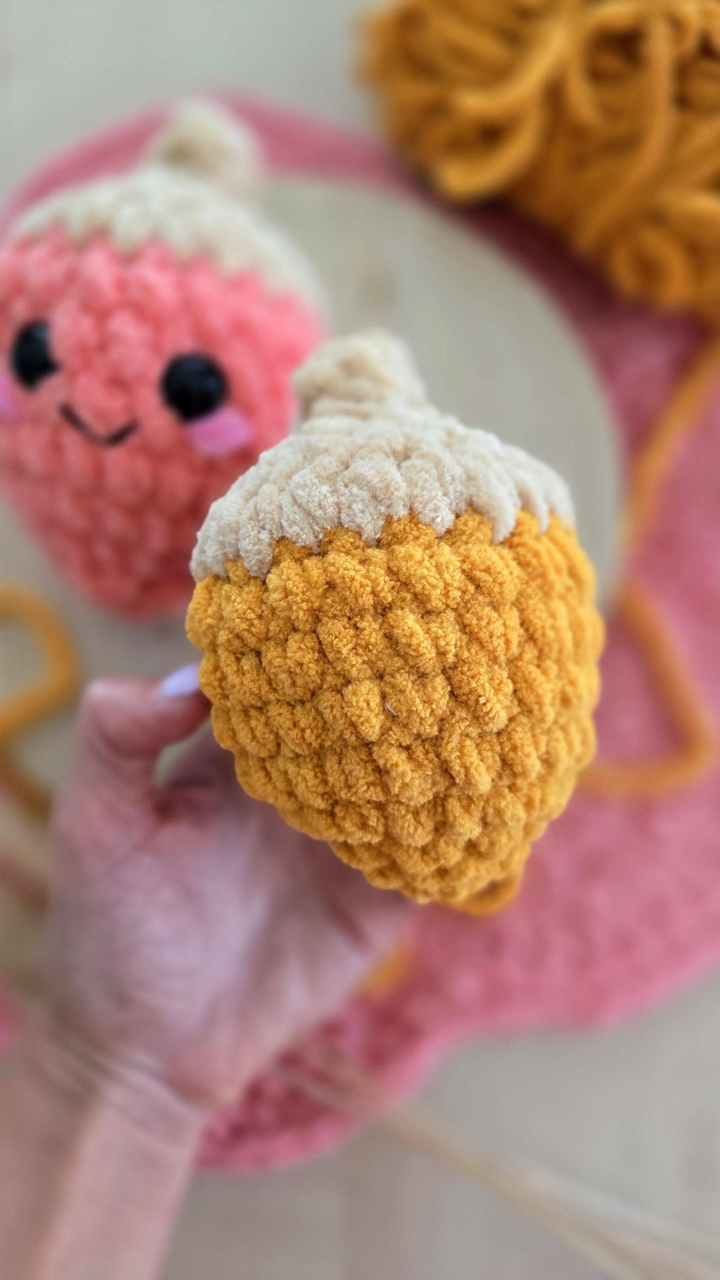 Acorn Crochet Pattern, No Sew, Fall Decor, Amigurumi, PDF Download, KnotsMerryYarn