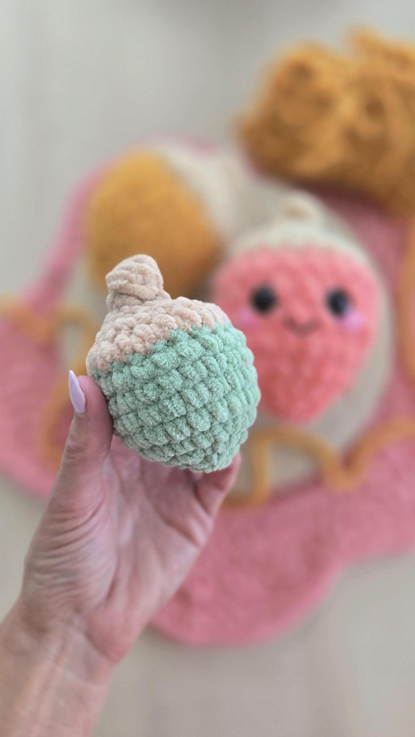 Acorn Crochet Pattern, No Sew, Fall Decor, Amigurumi, PDF Download, KnotsMerryYarn