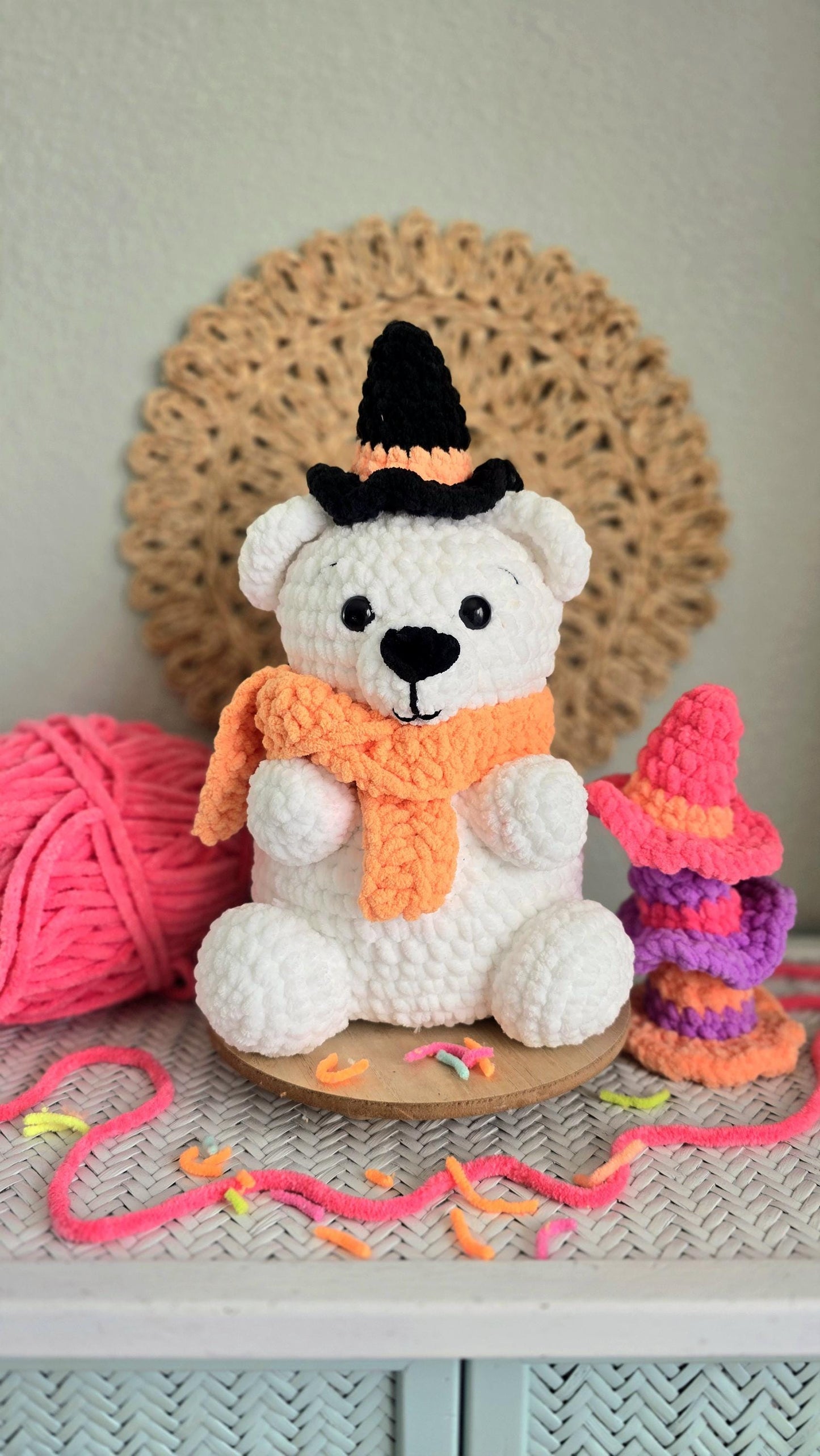 Witch Hat Crochet Pattern, Halloween, Beginner Friendly, No-Sew, PDF Download, KnotsMerryYarn