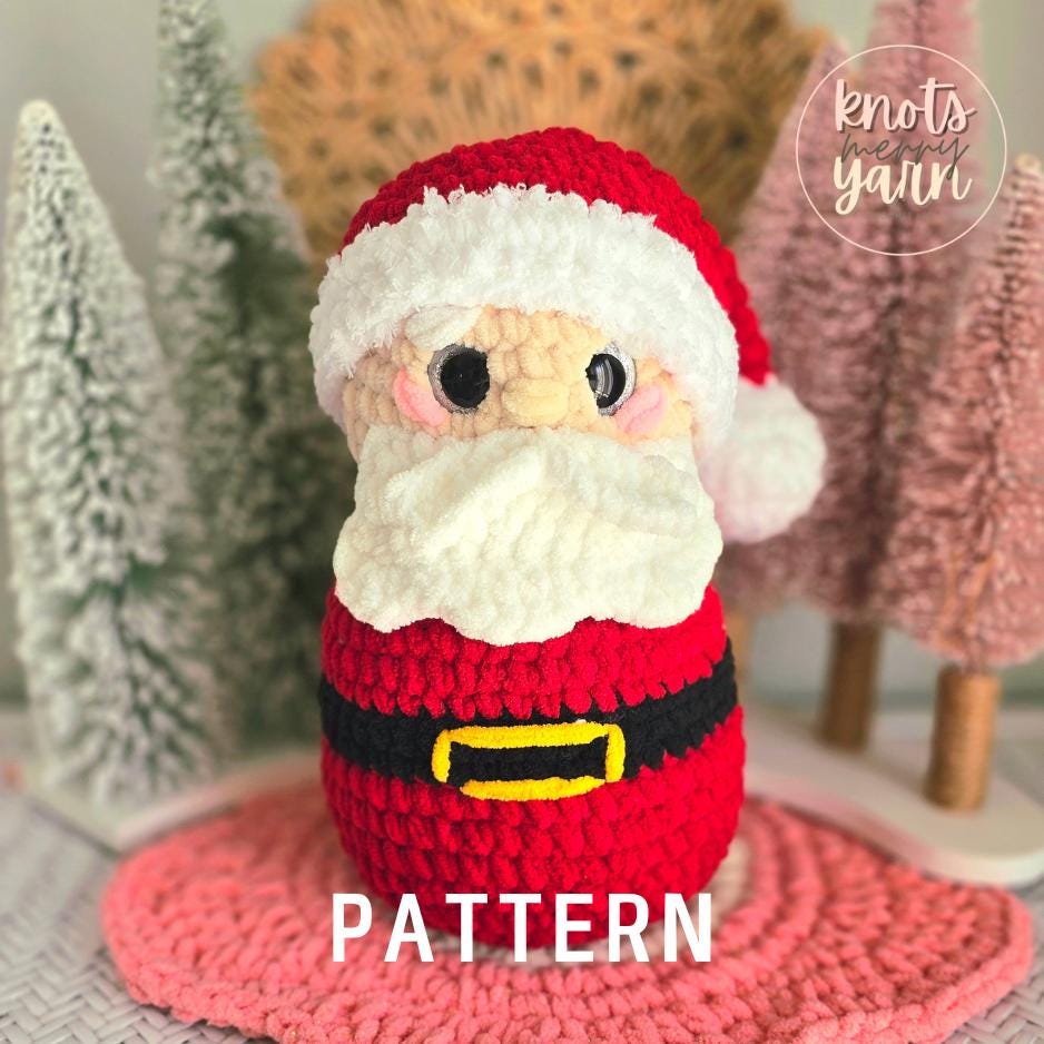 Santa Claus Crochet Pattern, Christmas Pattern, Amigurumi, PDF Download, KnotsMerryYarn