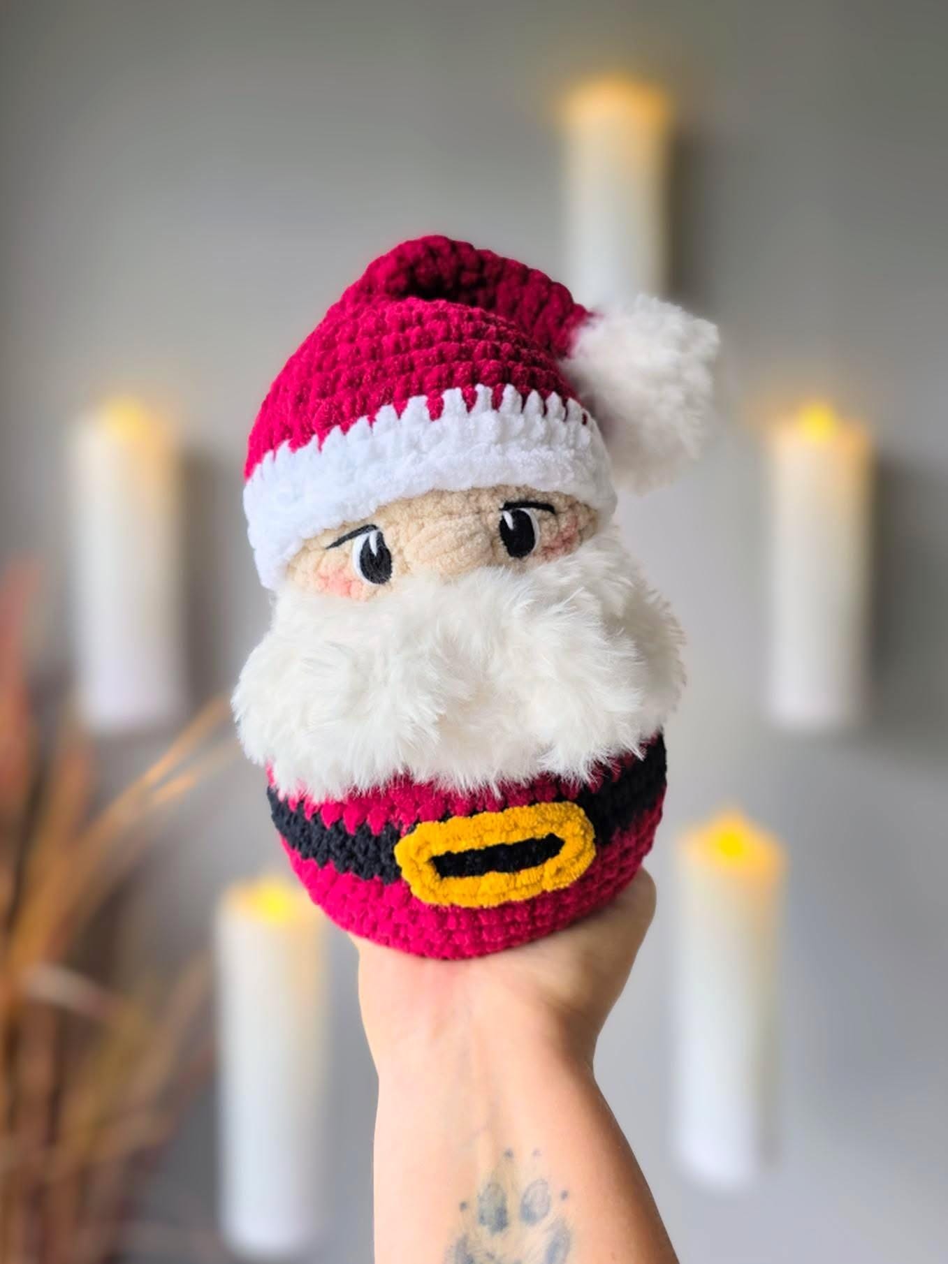 Santa Claus Crochet Pattern, Christmas Pattern, Amigurumi, PDF Download, KnotsMerryYarn