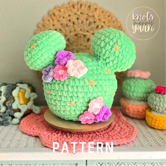 Pillow Cactus Crochet Pattern, Magical Plush Pillow, Low Sew, Amigurumi, PDF Download, KnotsMerryYarn