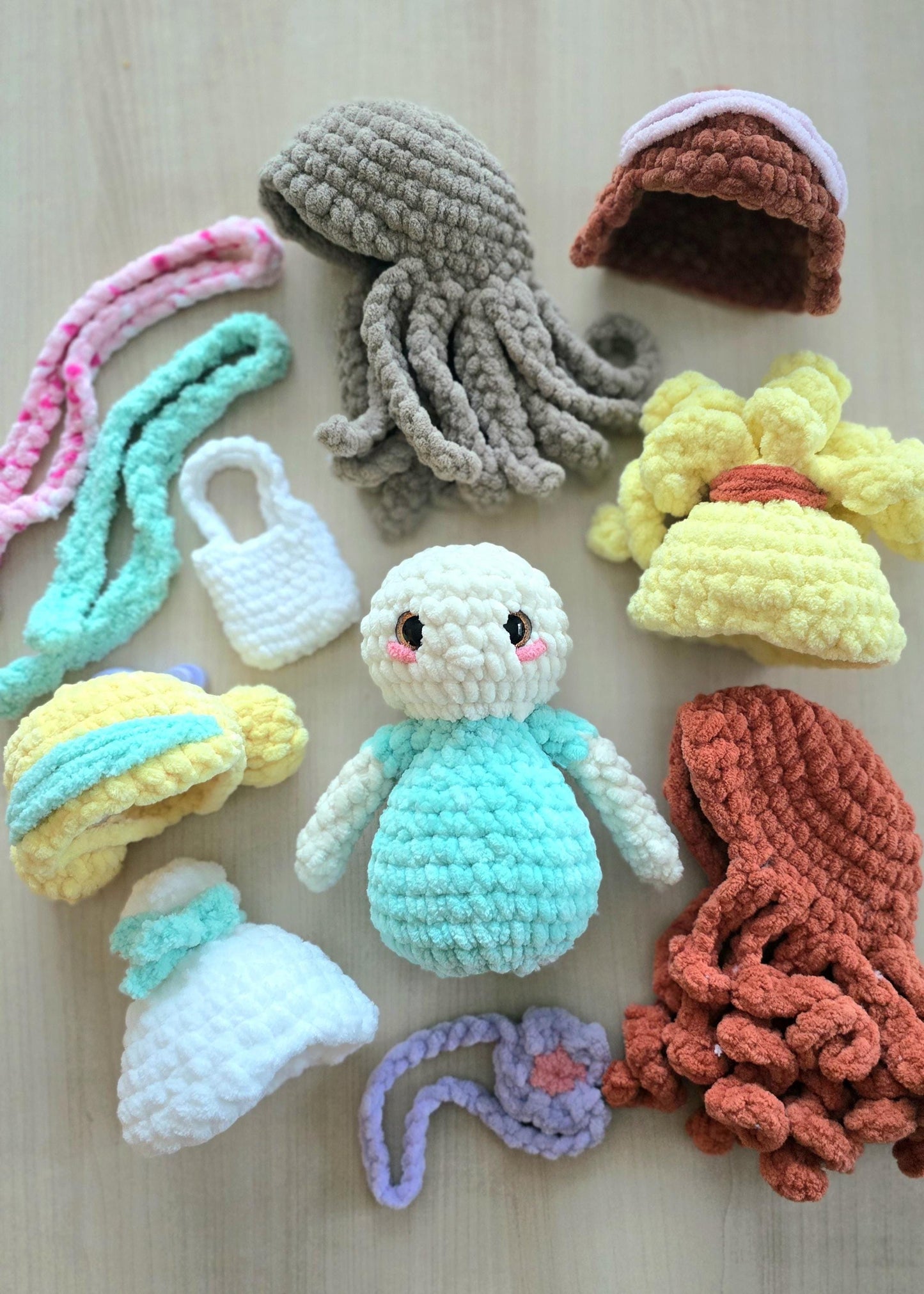 Easy Cute Crochet Doll Pattern, PDF, No Sew Toy with Interchangeable Hair & Accessories, Millie Mix-it, Instant download