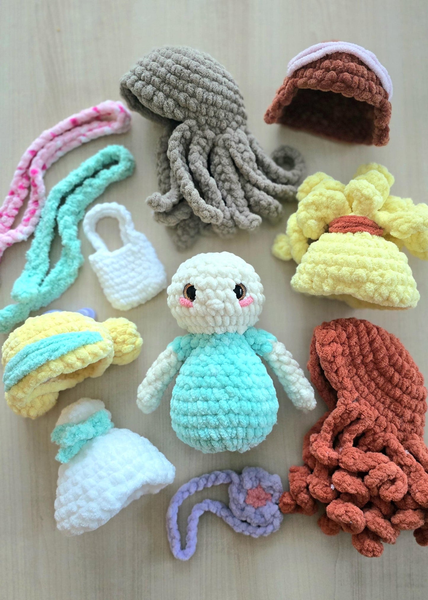 Easy Crochet Doll Pattern, Interchangeable Hair and Accessories, No sew Amigurumi Toy, Beginner Friendly, Girl Gift, Birthday, PDF Download