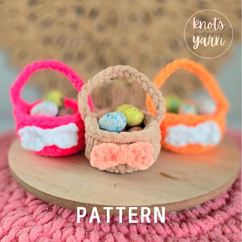 Crochet Easter Basket – Mini, Quick & Easy No-Sew Pattern, Beginner-friendly