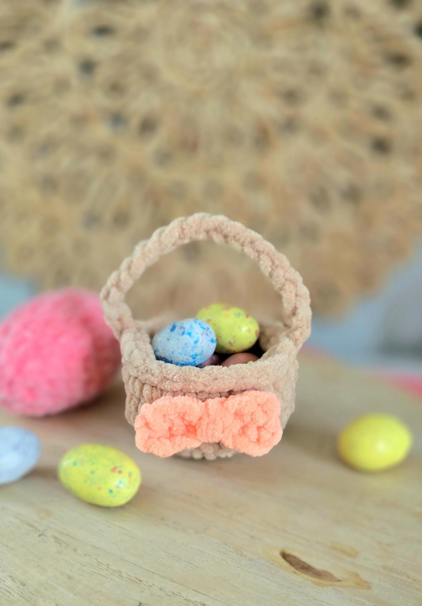Crochet Easter Basket – Mini, Quick & Easy No-Sew Pattern, Beginner-friendly