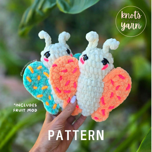 Butterfly Crochet Pattern, Butterfly Amigurumi, No Sew, Fruit Mod Included, Brite Butterfly