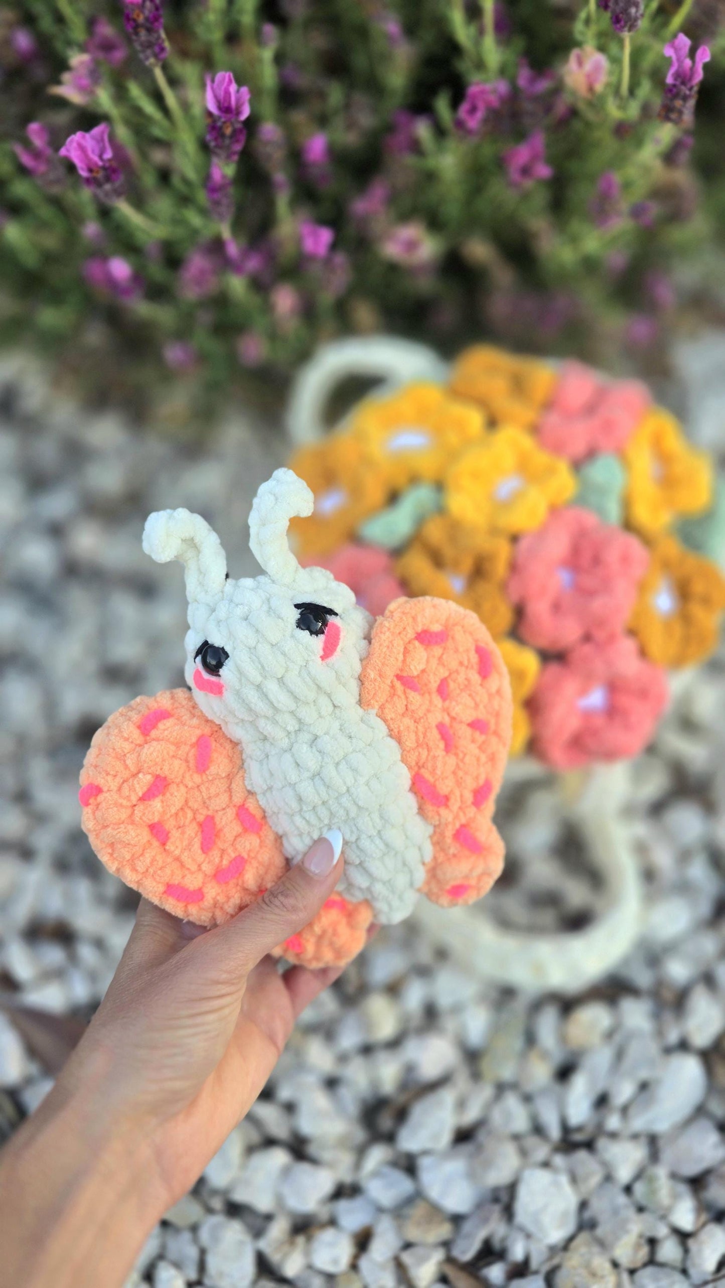 Butterfly Crochet Pattern, Butterfly Amigurumi, No Sew, Fruit Mod Included, Brite Butterfly