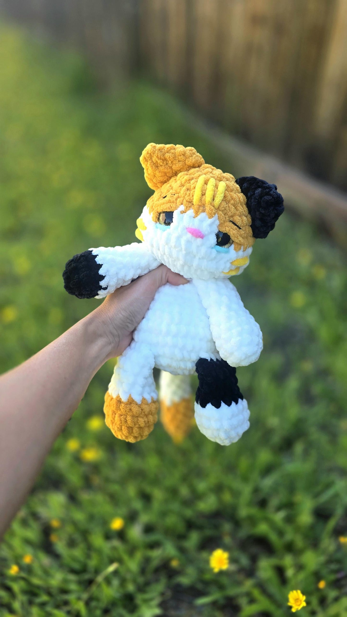 Crochet Cat Pattern | Low Sew | Amigurumi Cat Pattern | Snuggler Crochet Plush | Stuffie | Easy Crochet Animal Pattern | Sad Kitty