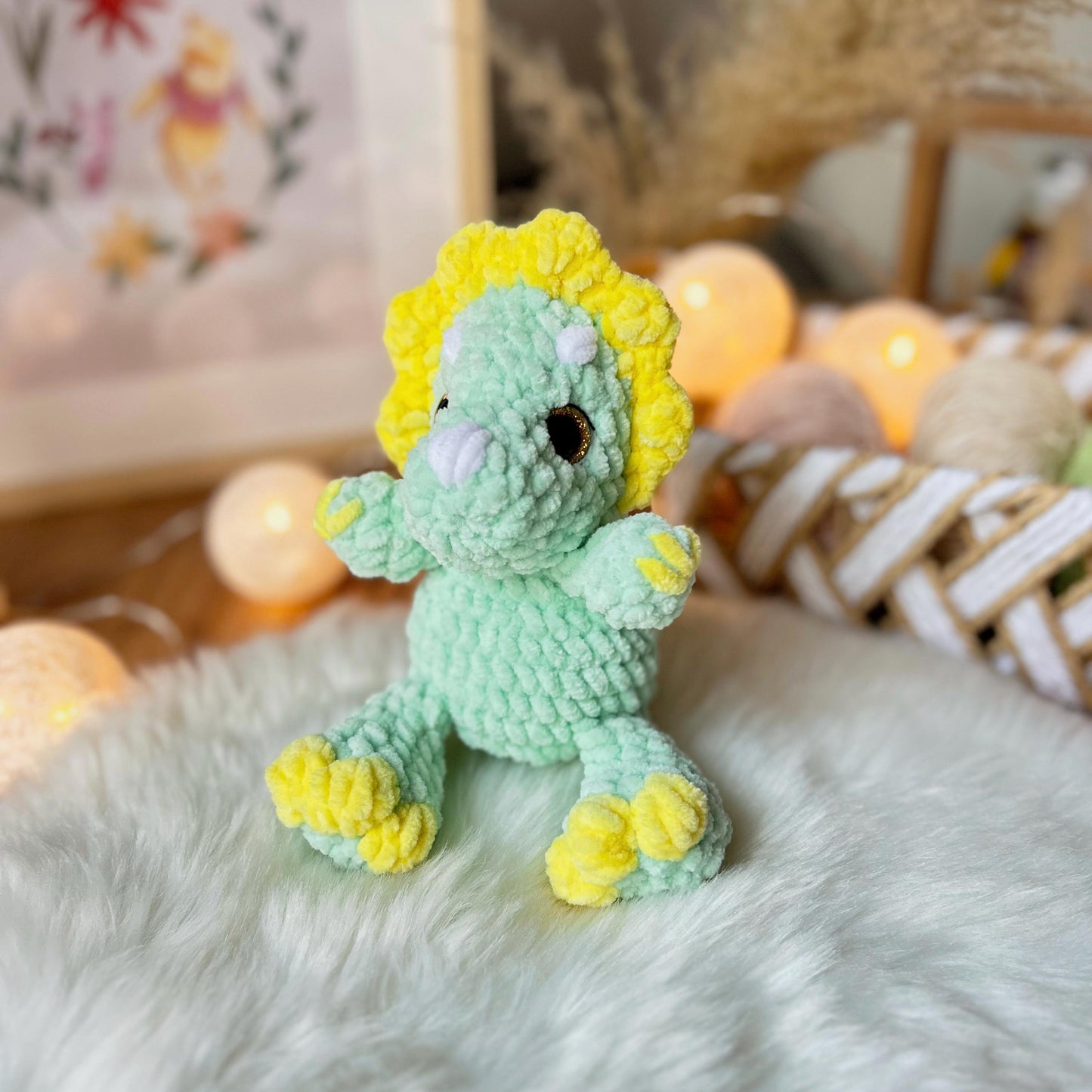 Low-Sew Dinosaur Crochet Pattern: Triceratops and Stegosaurus, Amigurumi, Plushie, Baby Dinosaur, Dino Babies